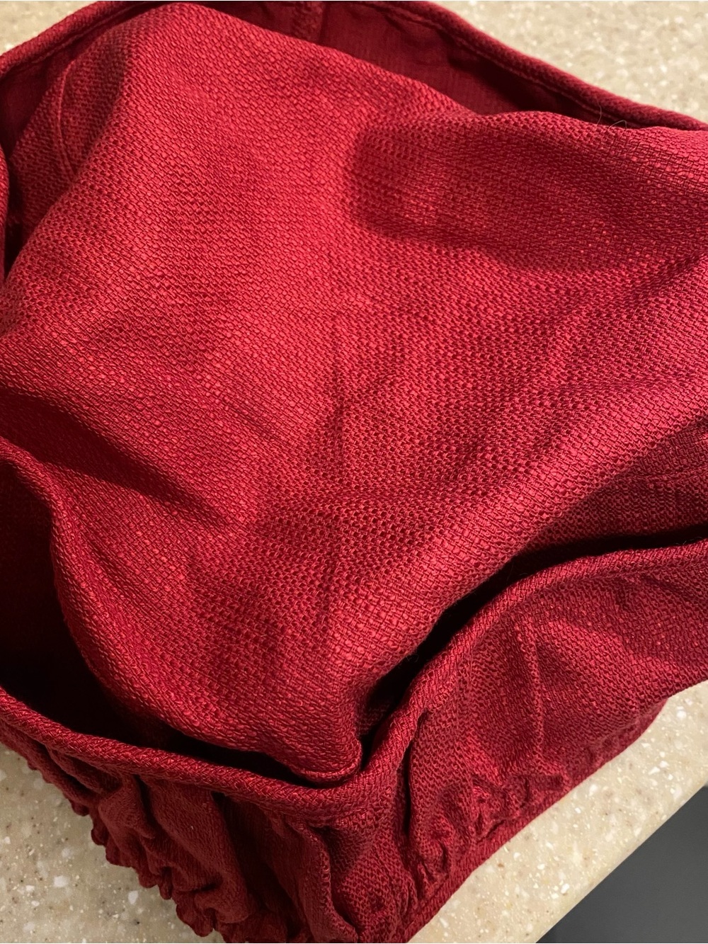 Longaberger 13 inch red fabric basket cover